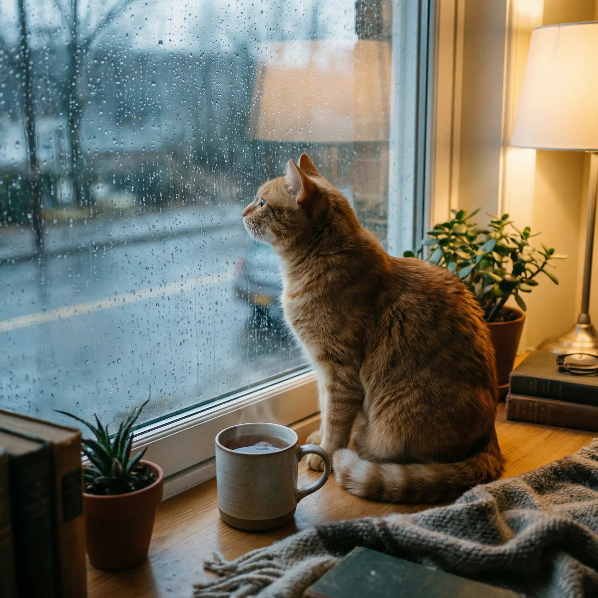 猫咪望着窗外的雨 - 变成黑皮辣妹后跟朋友做了无增删源